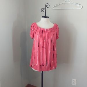 Apt. 9 Off-the-Shoulder Blouse, Size 0X, Coral
